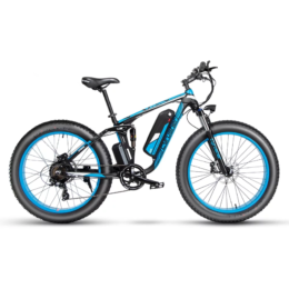 Alternative view of Cyrusher 750W Electric Bicycle Adult Foldable 4.0" Fat Tire Ebike Electric BikevSmart Commuter E-bike Blue LG/Samsung Cell 48V 13ah