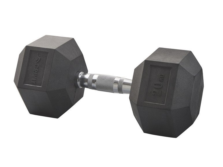 CRIVIT Hexagonhantel, 20 kg, mit gusseisernem Kern - Image 2