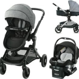 Graco Modes Nest Travel System, 3-in-1 Baby Stroller and Car Seat Combo with SnugRide SnugLock 35 Elite Infant Car Seat, Rear-Facing from 1.8-16 kg (4-35 lb), Nico