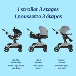 Alternative view of Graco Modes Nest Travel System, 3-in-1 Baby Stroller and Car Seat Combo with SnugRide SnugLock 35 Elite Infant Car Seat, Rear-Facing from 1.8-16 kg (4-35 lb), Nico