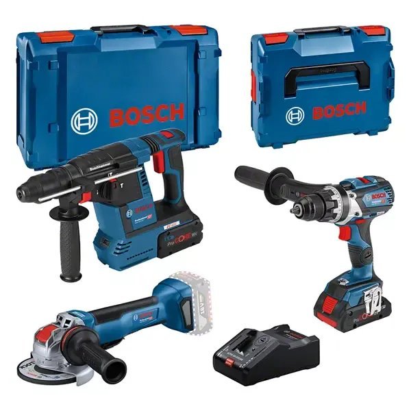 BOSCH COMBI-KIT 3 18V TOOLS: GSR 18V-110C + GWX 18V-10 P + GBH 18V-26F + 1 4.0 AH BATTERY (PROCORE) + 1 8 AH BATTERY (PROCORE) + GAL 18V-160 (L) PROFESSIONAL - Image 2