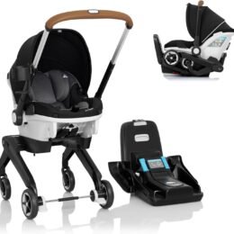 Gold Shyft DualRide with Carryall Storage Infant Car Seat and Stroller Combo (Moonstone Gray)