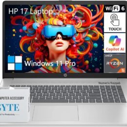 HP 2025 17.3 Touch Screen Laptop PC, 17 Inch Laptop Touchscreen, AMD Ryzen 5(6-Cores), 64GB RAM 2.5TB Storage (2TB SSD+512GB Docking Set), Windows 11 Pro Lifetime Office, 10-Key Number Pad