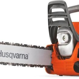 Husqvarna 120 Mark III Gas Chainsaw, 38-cc, 2-Cycle X-Torq Engine, 14 Inch Chainsaw with Automatic Oiler, For Wood Cutting and Tree Pruning