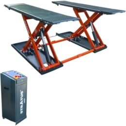 Alternative view of Stratus Extra Wide Commercial Grade Open Center Portable Mid Rise Electric Safety Lock Release Scissor Lift SAE-MS9000X (110V)