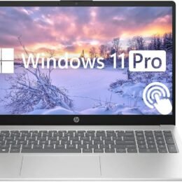 HP 15.6" Touchscreen Laptop, 64GB RAM 2.5TB Storage (2TB SSD+512GB Docking Station Set), 6-Cores Intel Core i3, Windows 11 Pro with Microsoft Office Included, PLUSERA Earphones, Silver
