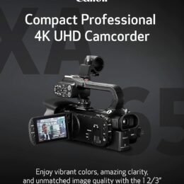 Alternative view of Canon XA65 Pro Camcorder 1/2.3” 4K UHD CMOS Sensor, 20x Optical Zoom, 800x Digital Zoom, Image Stabilization, 3G-SDI, HDMI, USB Live Streaming, Time Stamp On-Screen Display Recording, XLR Audio Inputs