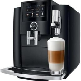 Jura S8 Automatic Coffee and Espresso Machine with 4.3-Inch Touchscreen Color Display, Automatic Filter Detection, and Programmable Coffee Strength (Piano Black, Renewed)