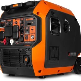 WEN Quiet 6800-Watt Dual Fuel RV-Ready Electric Start Portable Inverter Generator with Fuel Shut Off and CO Watchdog for Electric Vehicle Backup (DF680iX)