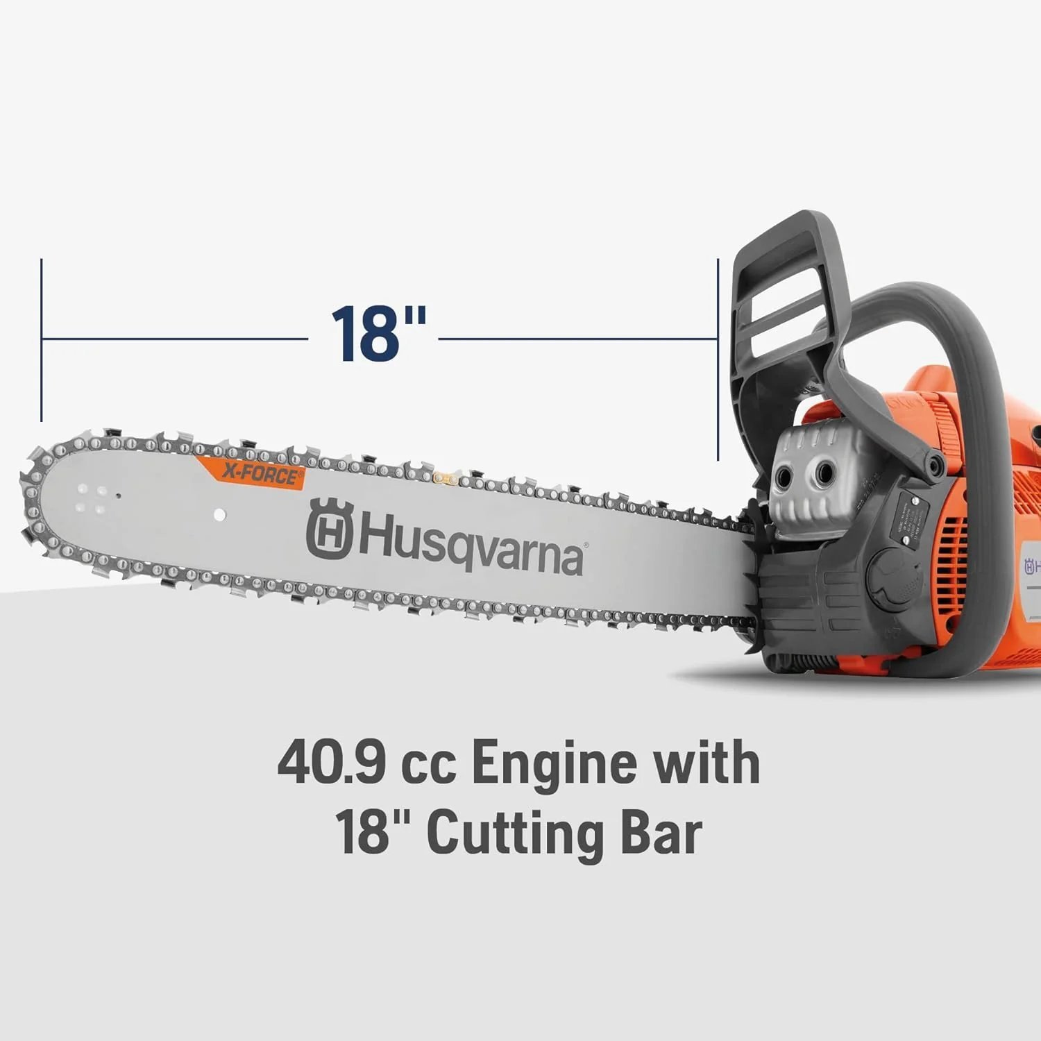 Husqvarna 440 Gas Chainsaw, 40-cc 2.4-HP, 2-Cycle X-Torq Engine, 18 Inch Chainsaw with Smart Start, For Wood Cutting and Tree Trimming - Image 3