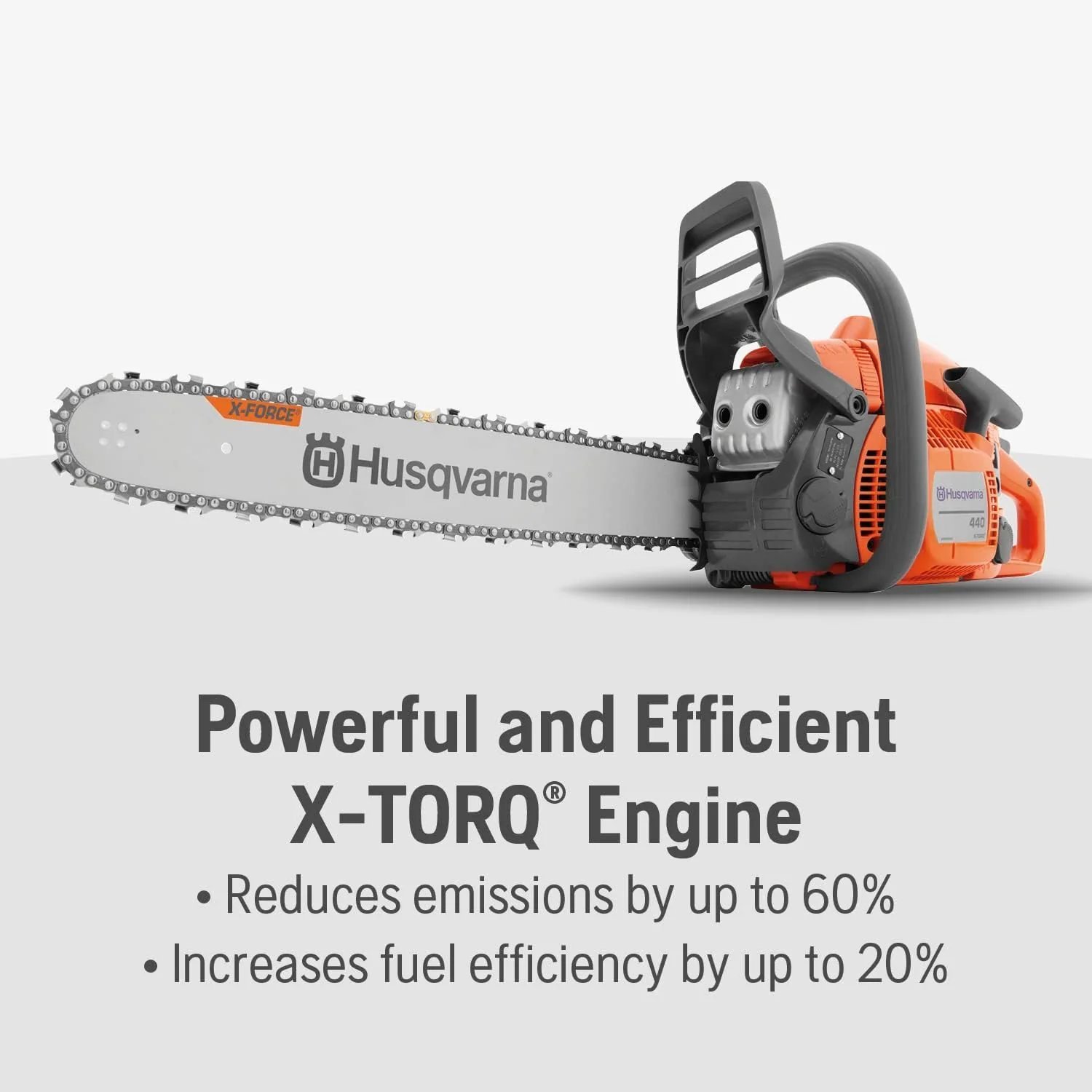 Husqvarna 440 Gas Chainsaw, 40-cc 2.4-HP, 2-Cycle X-Torq Engine, 18 Inch Chainsaw with Smart Start, For Wood Cutting and Tree Trimming - Image 5