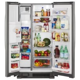 Alternative view of Whirlpool 24.6-cu ft Side-by-Side Refrigerator with Ice Maker (Fingerprint Resistant Stainless Steel)