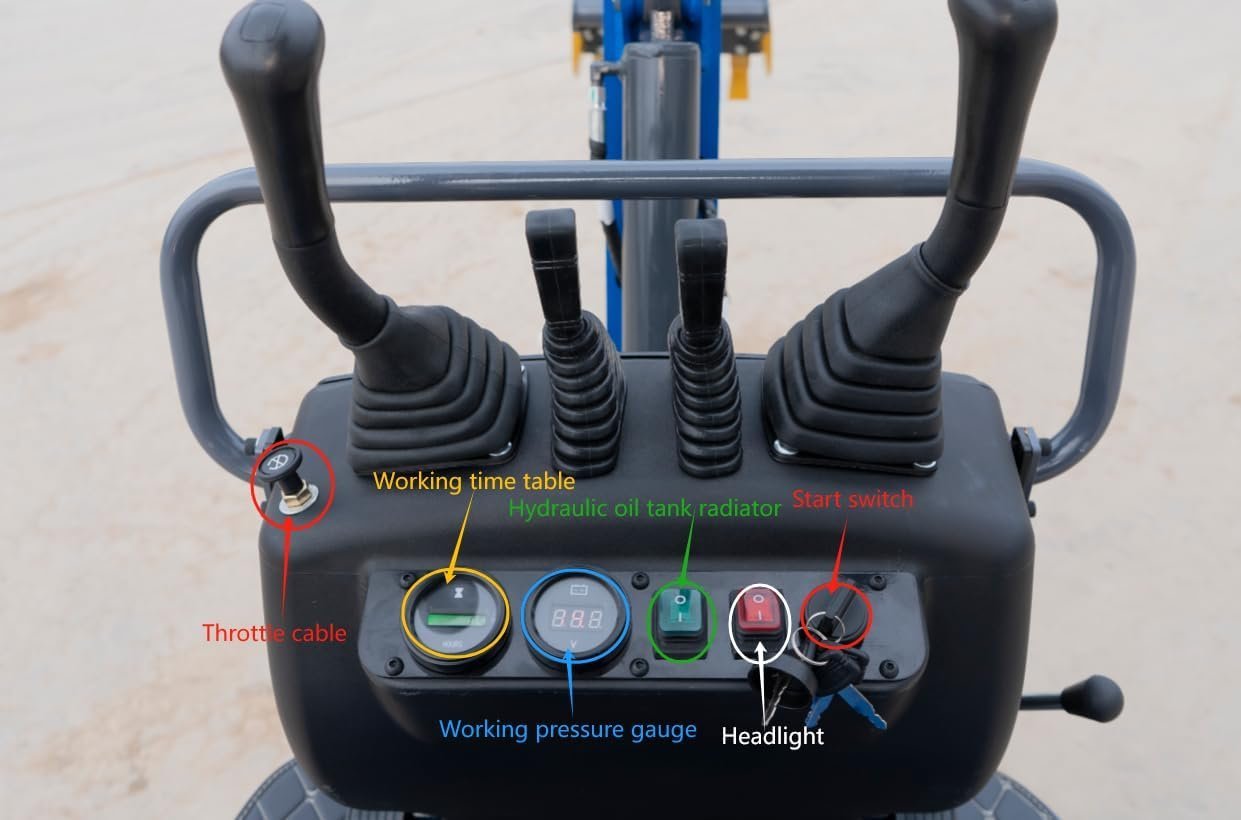 Terror XI Storm Mini Excavator �C 1.1 Ton Trench Digger with Boom Swing, Hydraulic Thumb Clip, Bucket, Hydraulic Oil Cooler - Image 5