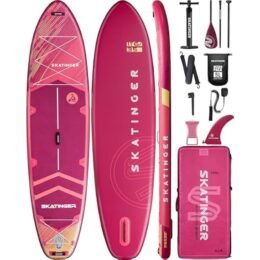 11'6×35" Super Wide Inflatable Paddle Board, Ultra Stable Stand Up Paddleboards for 450lb/3 People/Family/Big Size w/Shoulder Strap, 100L Backpack, All-Round Sup Board, US Fin