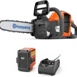 Husqvarna Power Axe 225i Battery Operated Chainsaw, 14-Inch Electric Chainsaw with 4 Ah Battery and Charger Included, 970547511