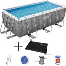 Alternative view of Kit Piscine hors sol tubulaire BESTWAY - Power Steel™ - 412 x 201 x 122 cm + Réchauffeur solaire