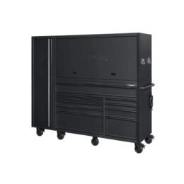80 in. W 10-Drawer, Deep Combination Tool Chest and Rolling Cabinet Set in Matte Black (3-Piece)