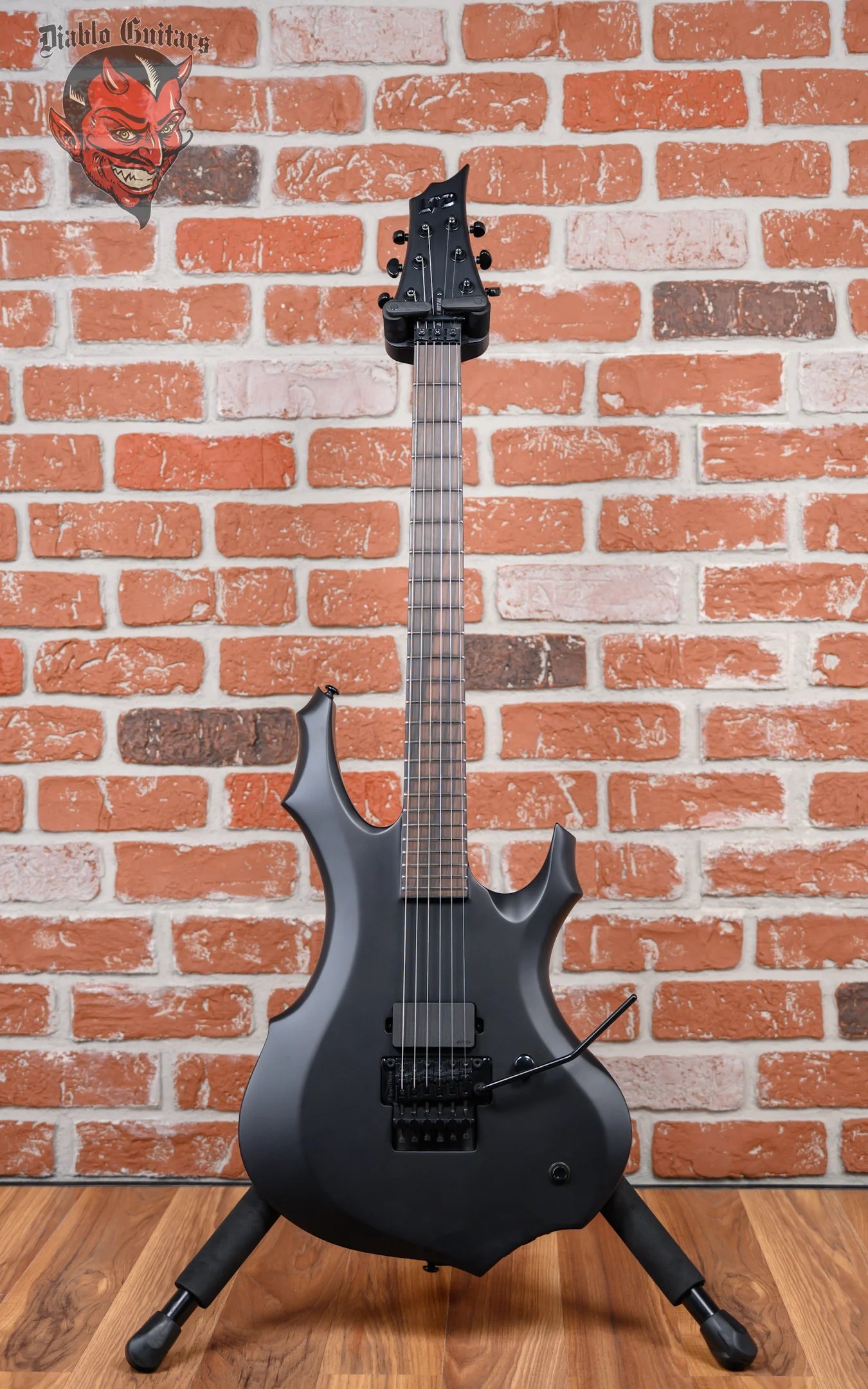 ESP LTD F Black Metal Black Satin w/Free ESP Form Fit hardshell Case (B-Stock) - Image 3