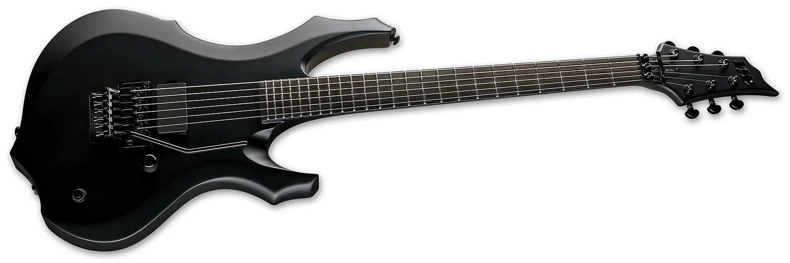 ESP LTD F Black Metal Black Satin w/Free ESP Form Fit hardshell Case (B-Stock) - Image 4
