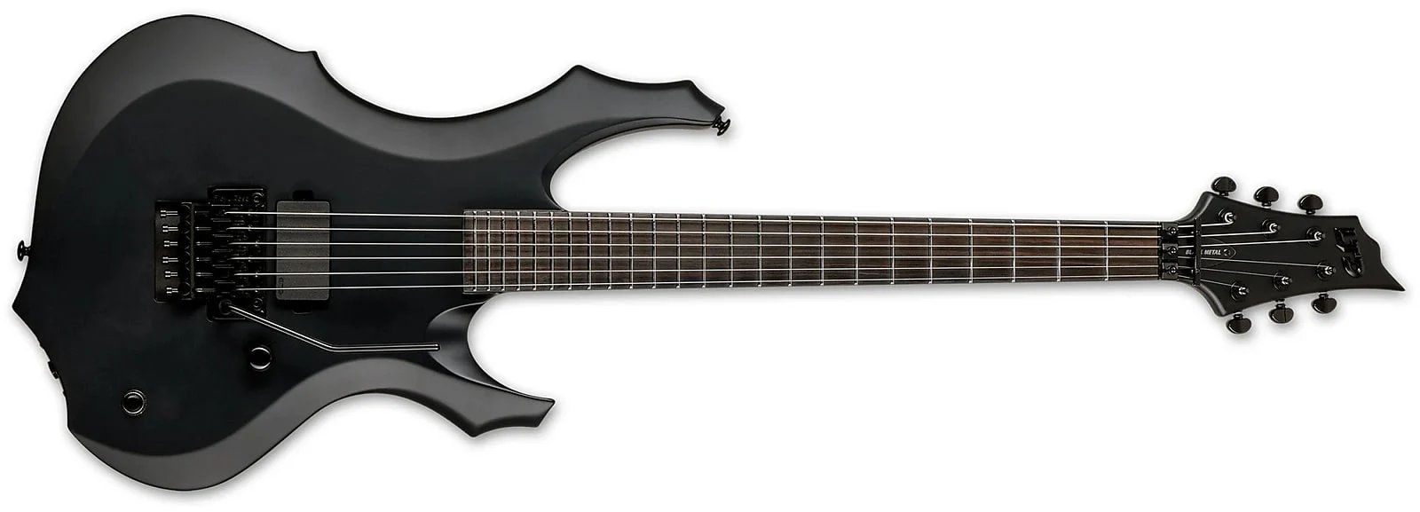 ESP LTD F Black Metal Black Satin w/Free ESP Form Fit hardshell Case (B-Stock) - Image 5