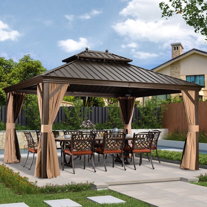 12 Ft. W x 14 Ft. D Metal Gazebo - Image 4