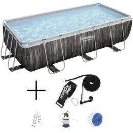 Alternative view of Kit Piscine hors sol tubulaire BESTWAY Steel Pro Max - 404 x 201 x 100 cm + Bandes de Natation