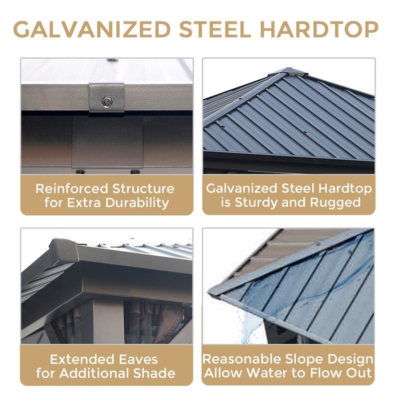 Acuff 10 Ft. W x 10 Ft. D Steel Patio Gazebo - Image 6