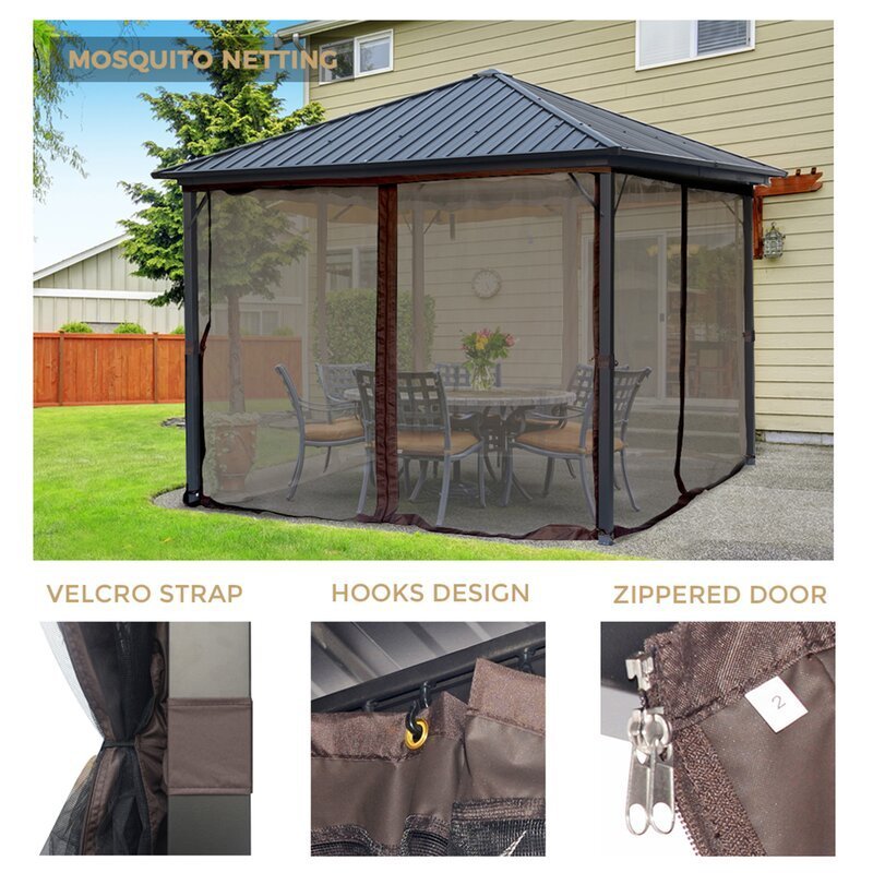Acuff 10 Ft. W x 10 Ft. D Steel Patio Gazebo - Image 8
