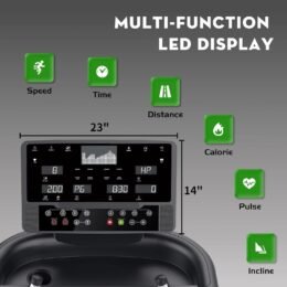 Alternative view of RUNOW Treadmills for Home and Gym 4.0HP Incline Treadmill with 15% Auto Incline, Folding Treadmill with 450 LBS Weight Capacity for Walking and Running