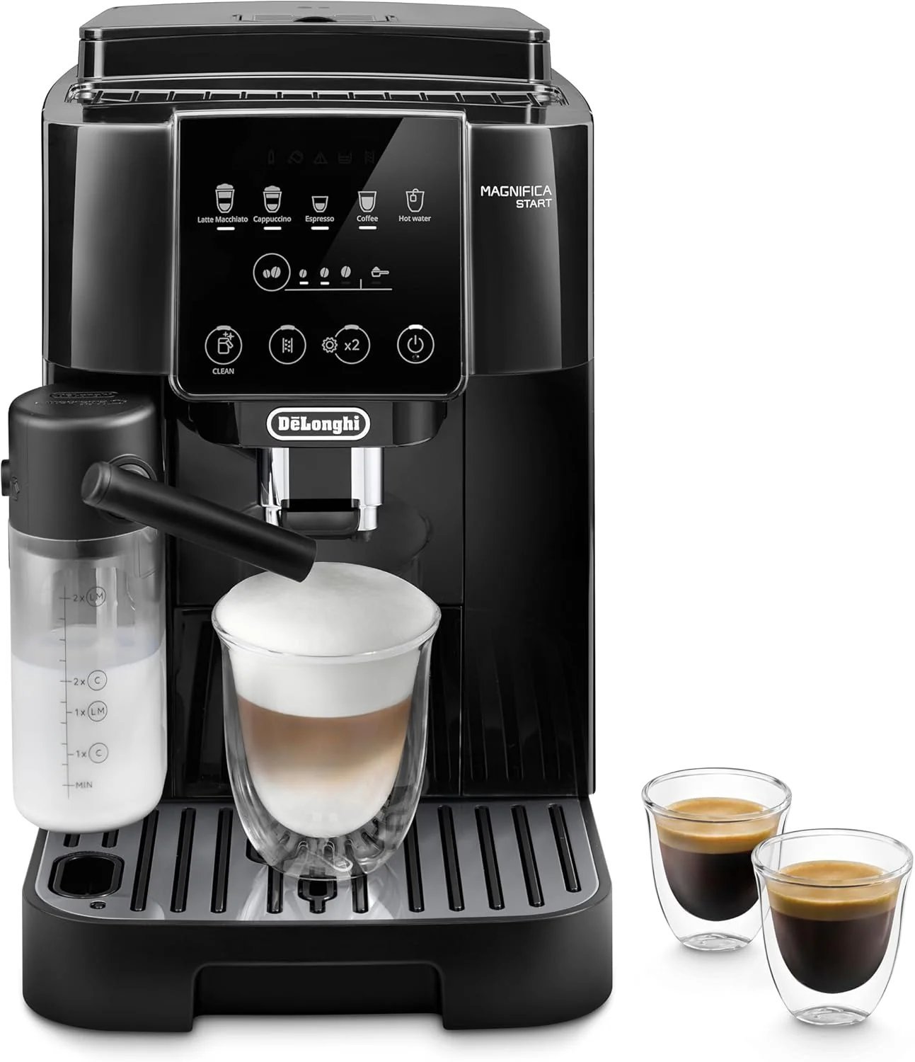 De'Longhi Magnifica Start Automatic Espresso Machine with Auto Milk Frother & Built in Grinder - 5 One-Touch Recipes, Easy-to-Clean, Home Barista Coffee Maker for Lattes, Cappuccino, Iced Coffee - Image 2