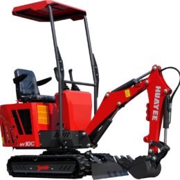 HY10C 1 Ton Mini Excavator, 13.5HP Gasoline Powered Compact Digger with EPA Certificate, Tracked Backhoe for Trenching, Farming, Landscaping, Curbside delivery & Professional unloading Included