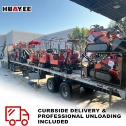 Alternative view of HY10C 1 Ton Mini Excavator, 13.5HP Gasoline Powered Compact Digger with EPA Certificate, Tracked Backhoe for Trenching, Farming, Landscaping, Curbside delivery & Professional unloading Included