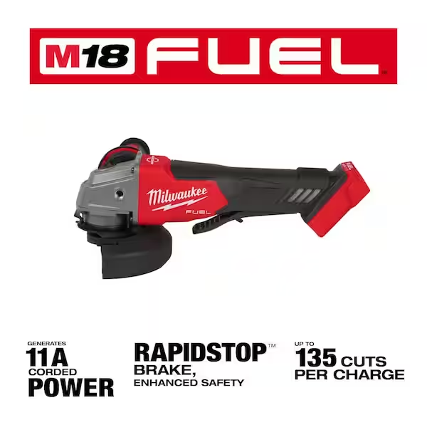 M18 FUEL 18V Lithium-Ion Brushless Cordless 4-1/2 in./5 in. Grinder w/Paddle Switch (Tool-Only) - Image 6