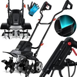 Alternative view of MASKO Electric tiller 1500 Watts | 45cm Working Width, 20cm Working Depth | Weeder | Strawberry Tiller | Cultivator | Garden Milling Machine | Electric hoe, Orange