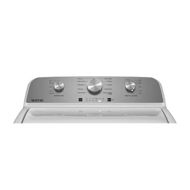 Maytag 4.5-cu ft High Efficiency Agitator Top-Load Washer (White) - Image 3