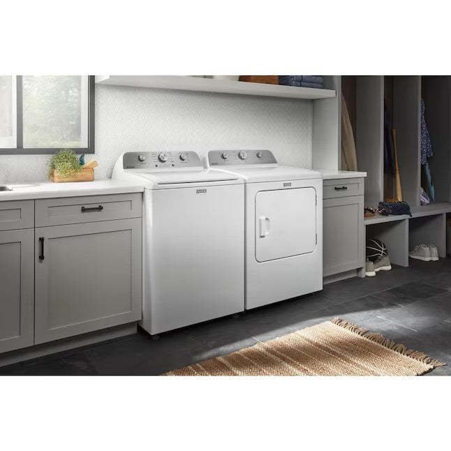 Maytag 4.5-cu ft High Efficiency Agitator Top-Load Washer (White) - Image 5
