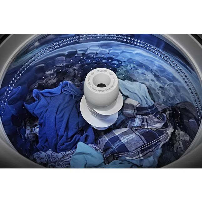 Maytag 4.5-cu ft High Efficiency Agitator Top-Load Washer (White) - Image 8