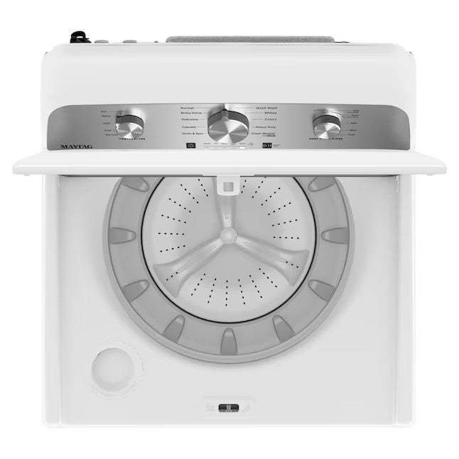 Maytag 4.5-cu ft High Efficiency Agitator Top-Load Washer (White) - Image 10
